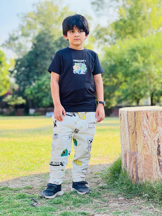 Minecraft Adventure Coord Set – Premium Cotton Tee & Trouser