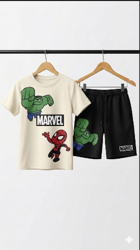 Boys Marvel Comics Hulk & Spider-Man Printed Two-Piece Set