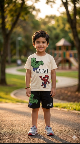 Boys Marvel Comics Hulk & Spider-Man Printed Two-Piece Set