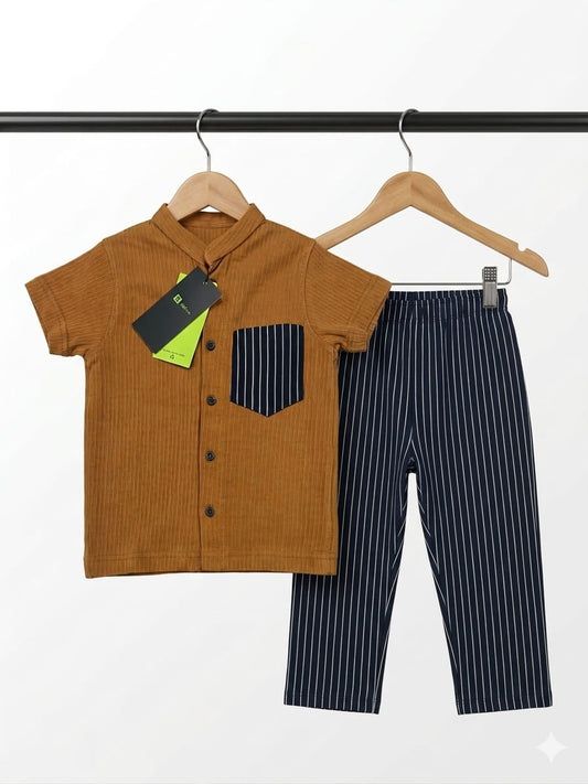 Smart & Casual Textured Cotton Lycra Coord Set
